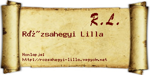 Rózsahegyi Lilla névjegykártya