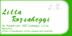 lilla rozsahegyi business card